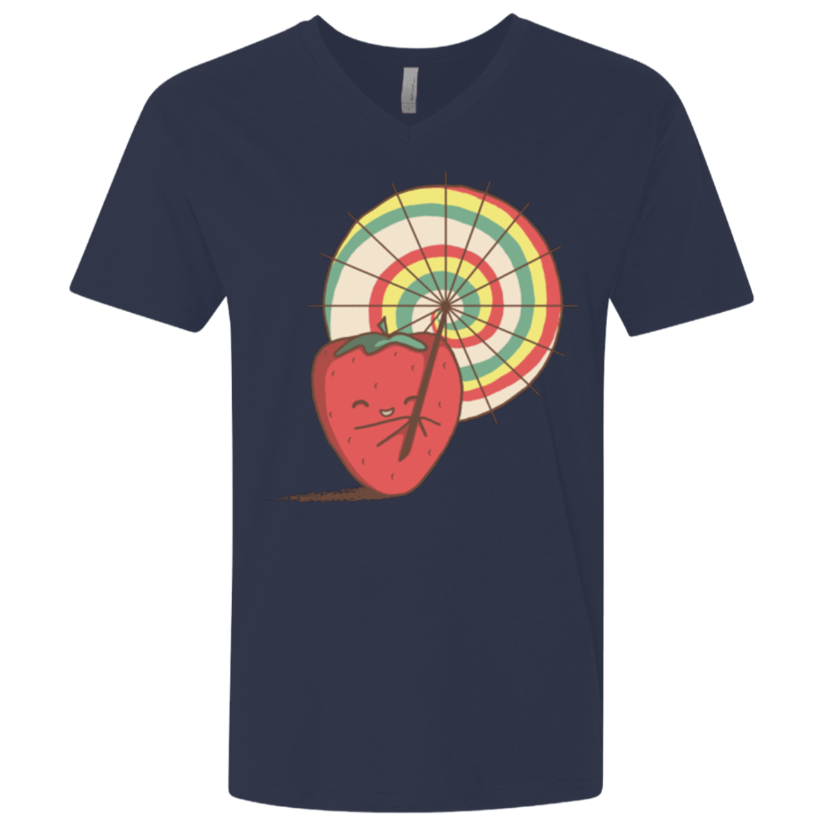 T-Shirts Midnight Navy / X-Small Strawberry Frye Men's Premium V-Neck