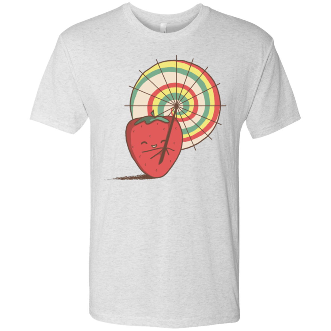 T-Shirts Heather White / Small Strawberry Frye Men's Triblend T-Shirt