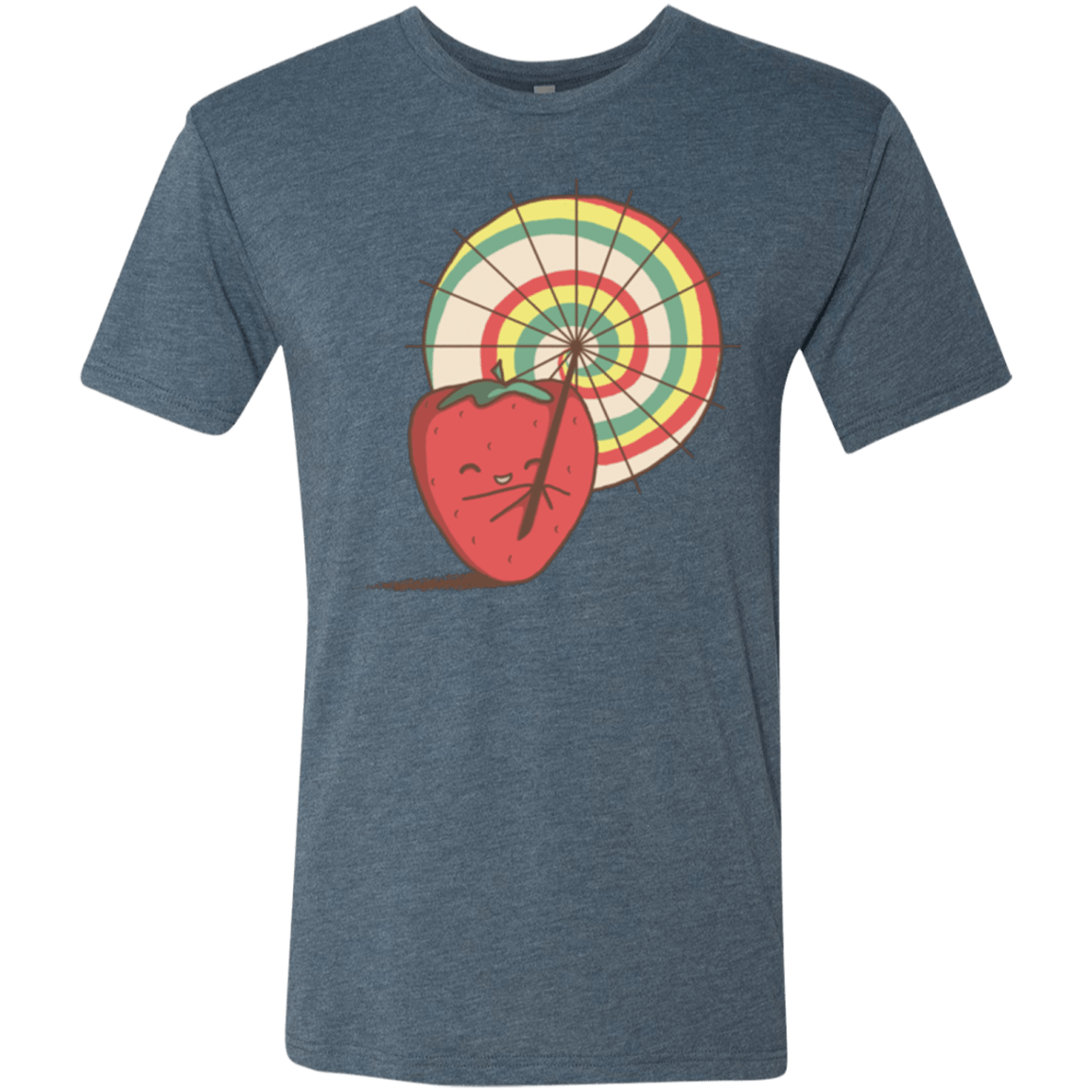 T-Shirts Indigo / Small Strawberry Frye Men's Triblend T-Shirt