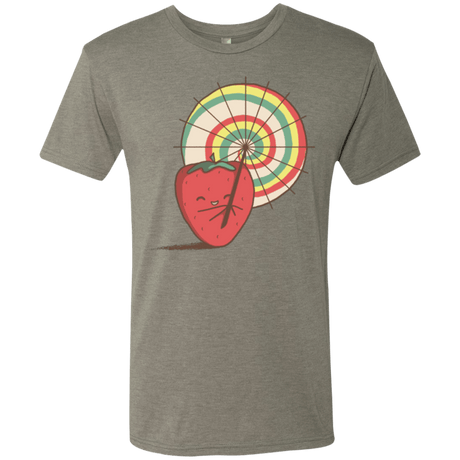 T-Shirts Venetian Grey / Small Strawberry Frye Men's Triblend T-Shirt