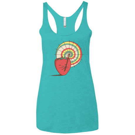 T-Shirts Tahiti Blue / X-Small Strawberry Frye Women's Triblend Racerback Tank