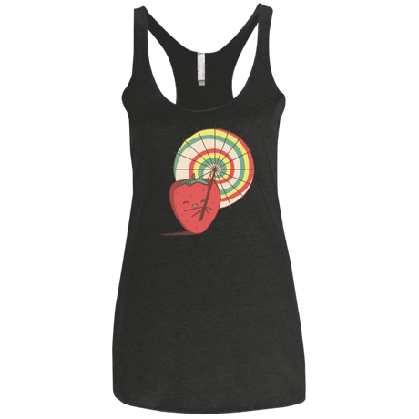 T-Shirts Vintage Black / X-Small Strawberry Frye Women's Triblend Racerback Tank