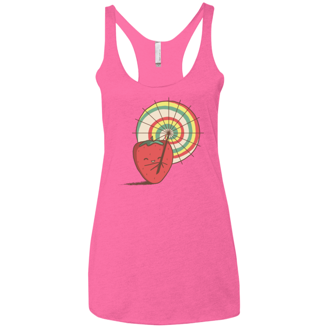 T-Shirts Vintage Pink / X-Small Strawberry Frye Women's Triblend Racerback Tank