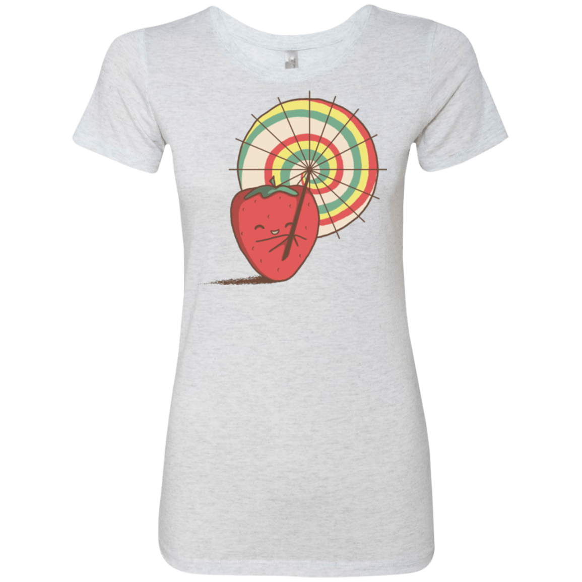 T-Shirts Heather White / Small Strawberry Frye Women's Triblend T-Shirt