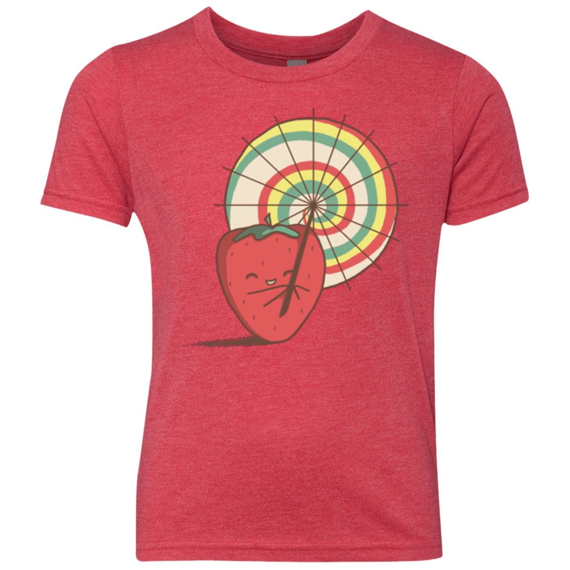 T-Shirts Vintage Red / YXS Strawberry Frye Youth Triblend T-Shirt