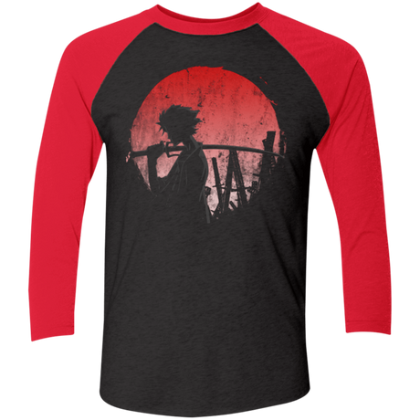 T-Shirts Vintage Black/Vintage Red / X-Small Stray dog mugan Men's Triblend 3/4 Sleeve