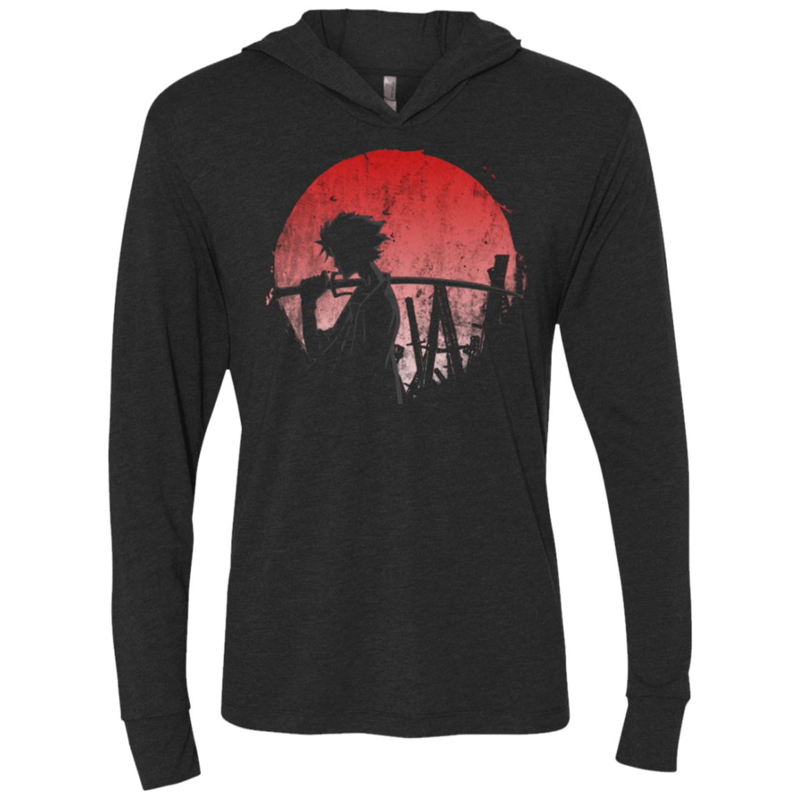 T-Shirts Vintage Black / X-Small Stray dog mugan Triblend Long Sleeve Hoodie Tee