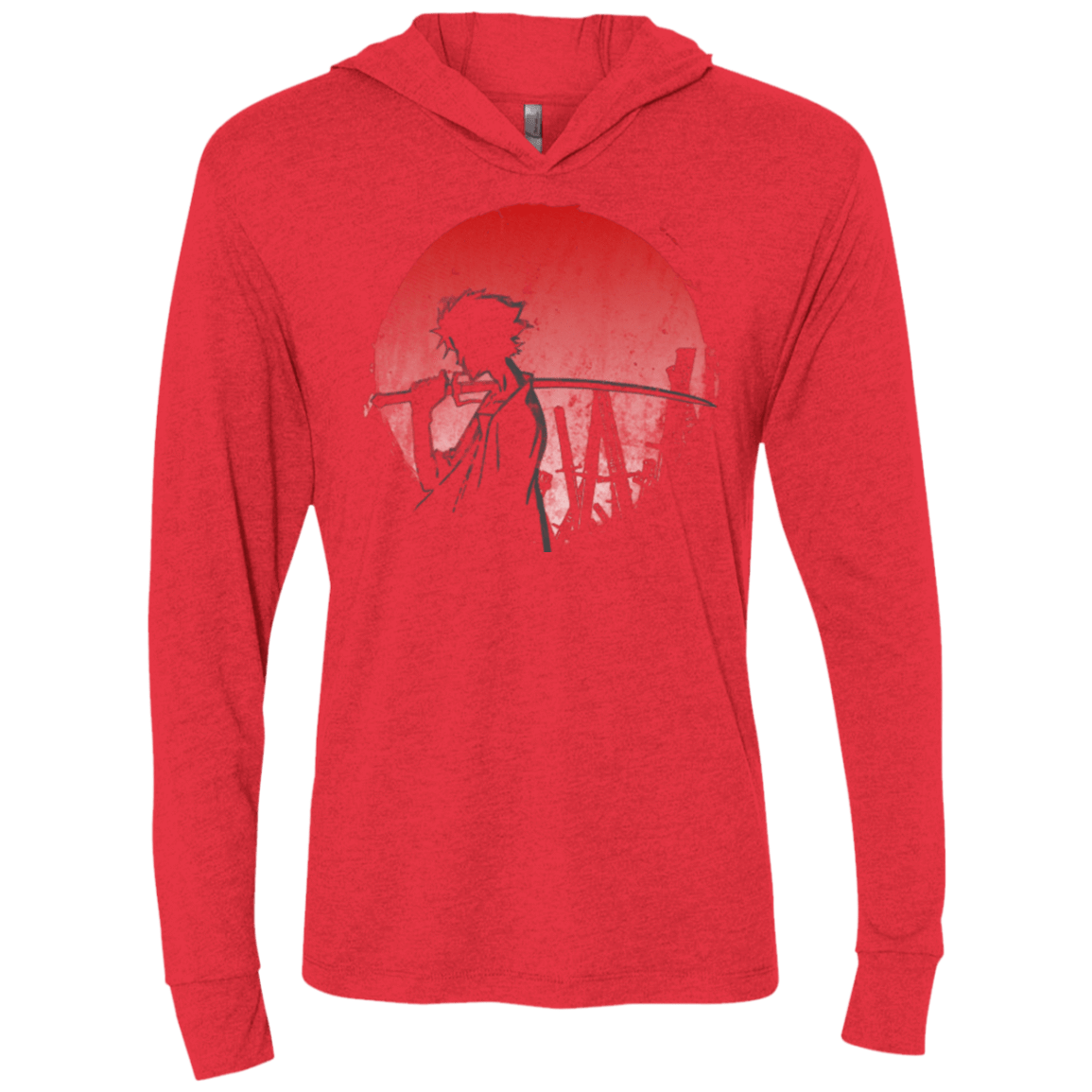 T-Shirts Vintage Red / X-Small Stray dog mugan Triblend Long Sleeve Hoodie Tee