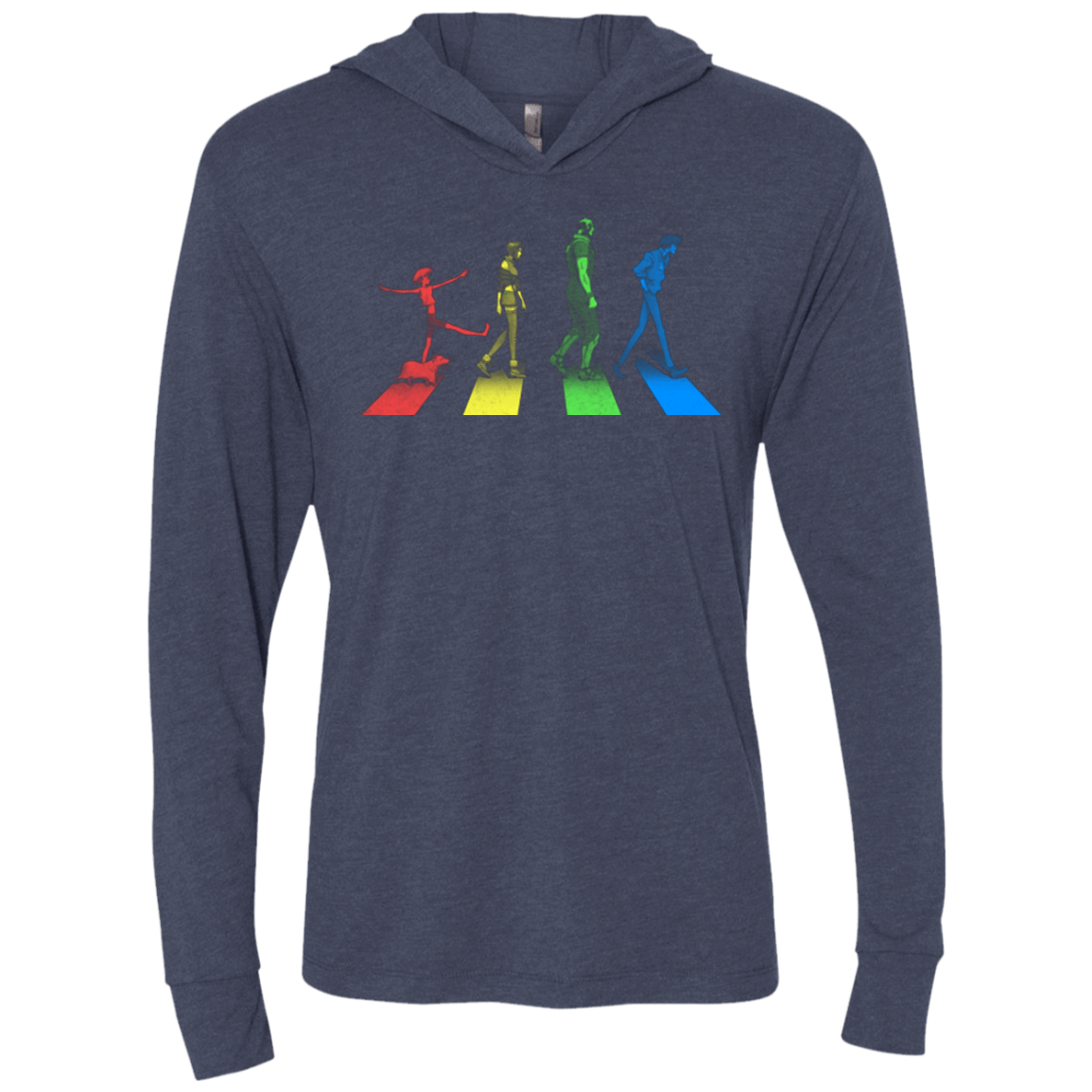 T-Shirts Vintage Navy / X-Small Stray Dog Strut Triblend Long Sleeve Hoodie Tee