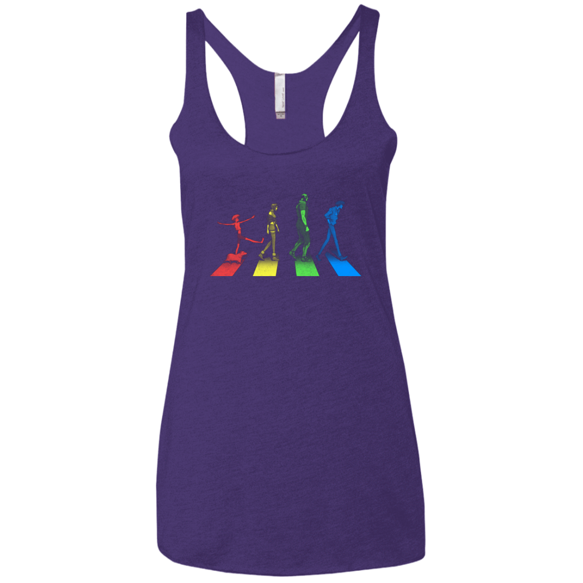 T-Shirts Purple / X-Small Stray Dog Strut Women's Triblend Racerback Tank