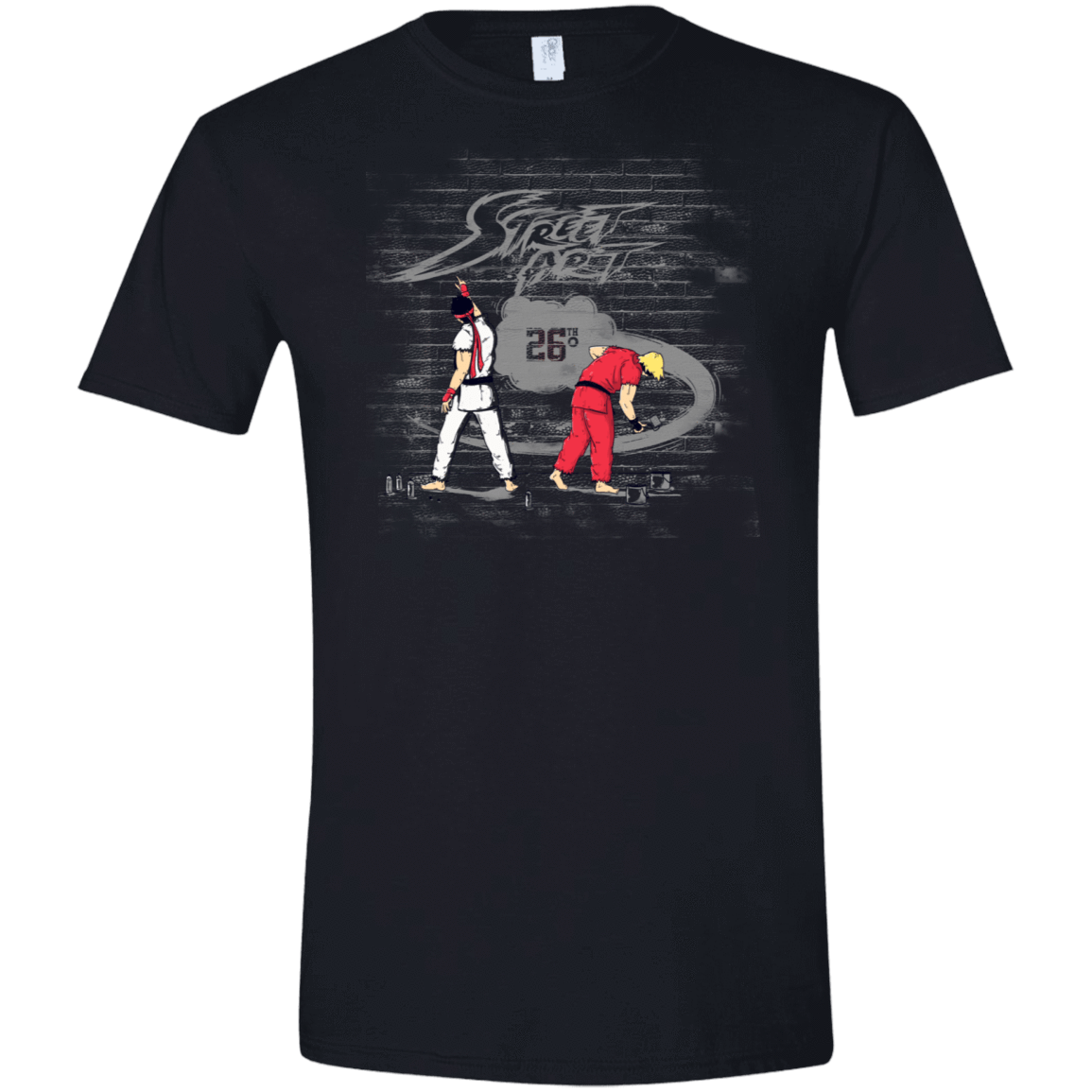 T-Shirts Black / X-Small Street Art Men's Semi-Fitted Softstyle