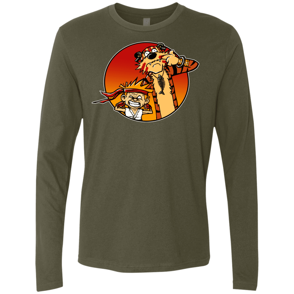T-Shirts Military Green / S Street Pals Men's Premium Long Sleeve