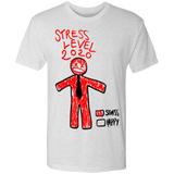 T-Shirts Heather White / S Stress Level Men's Triblend T-Shirt