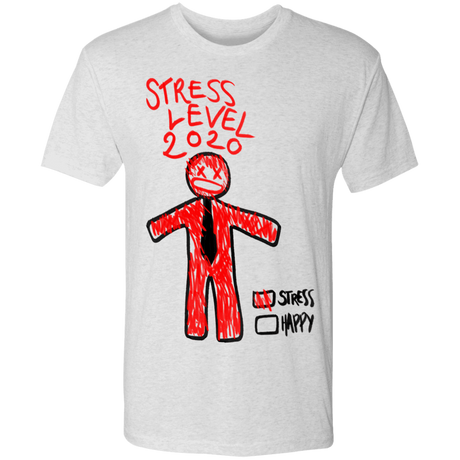 T-Shirts Heather White / S Stress Level Men's Triblend T-Shirt