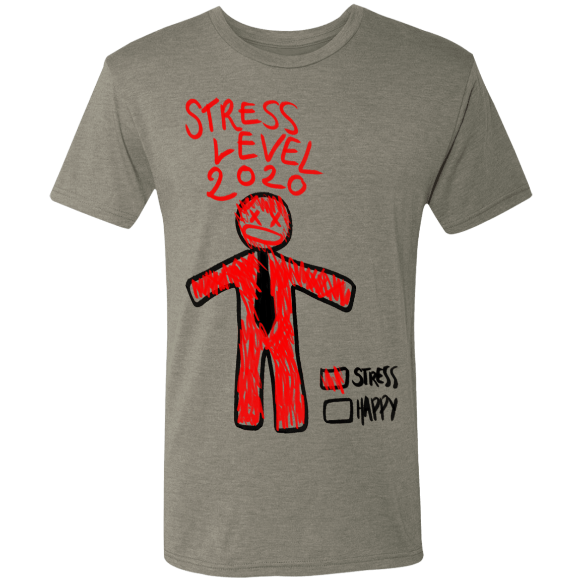 T-Shirts Venetian Grey / S Stress Level Men's Triblend T-Shirt