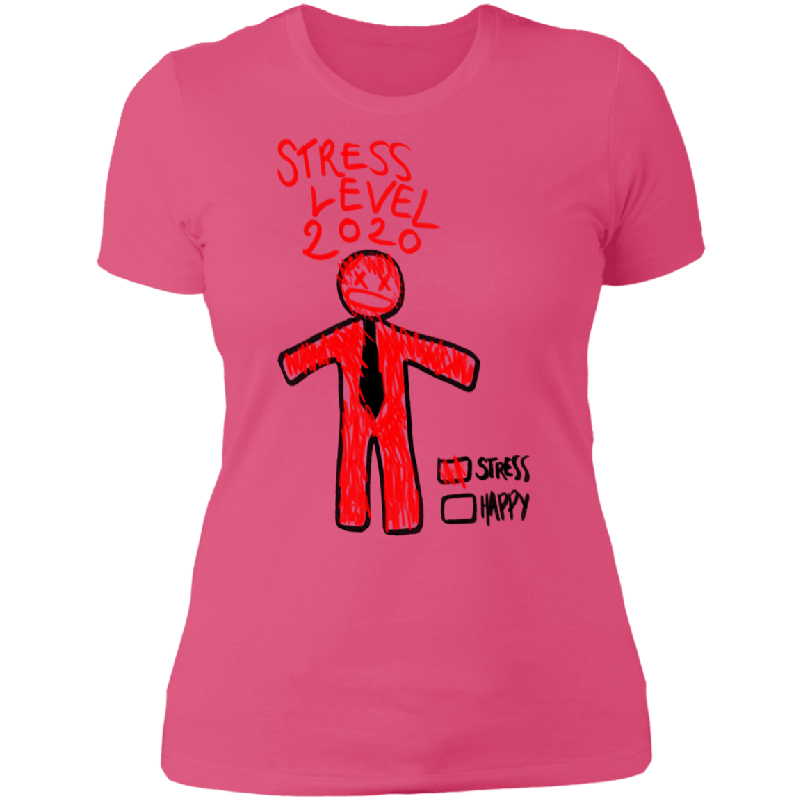T-Shirts Hot Pink / S Stress Level Women's Premium T-Shirt