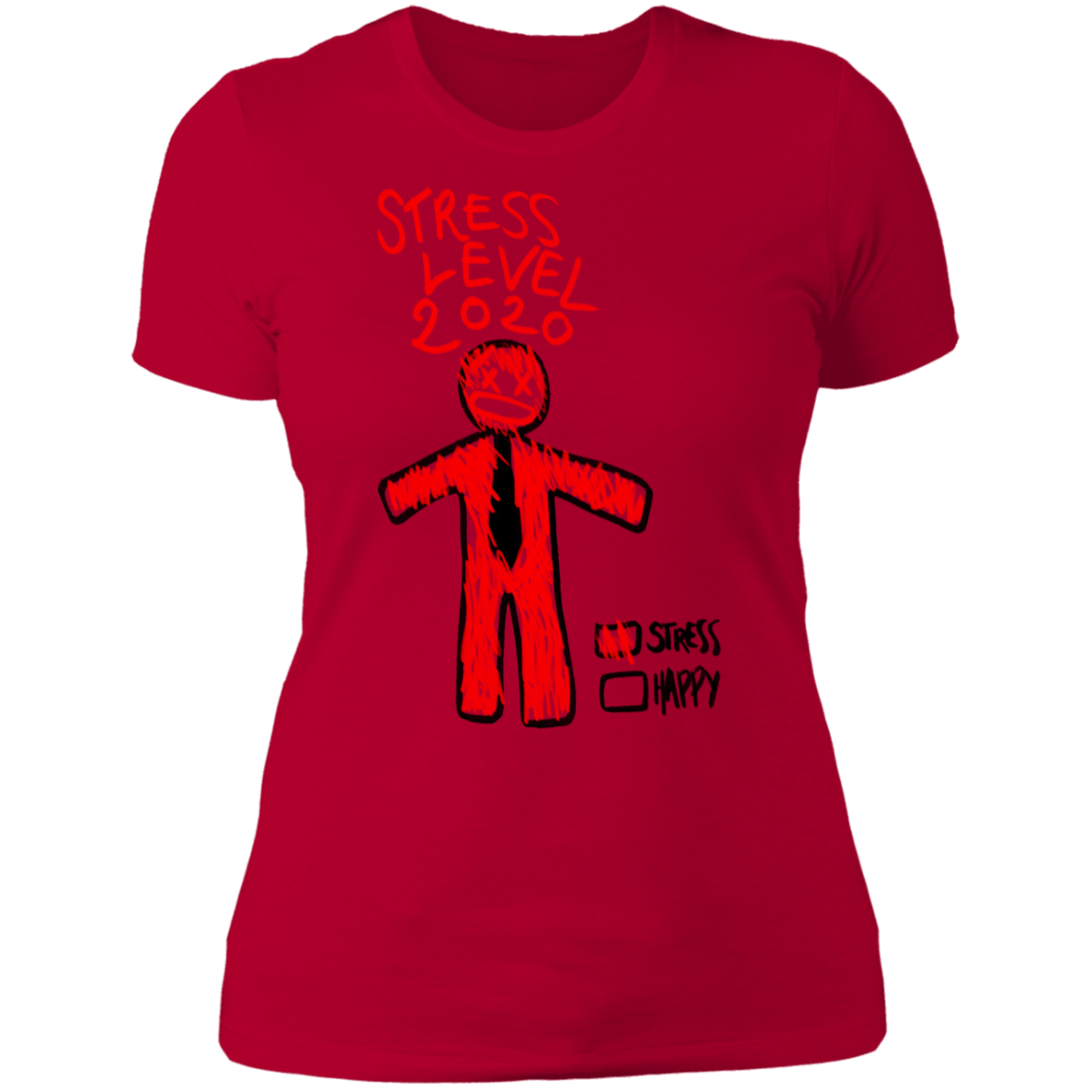 T-Shirts Red / S Stress Level Women's Premium T-Shirt