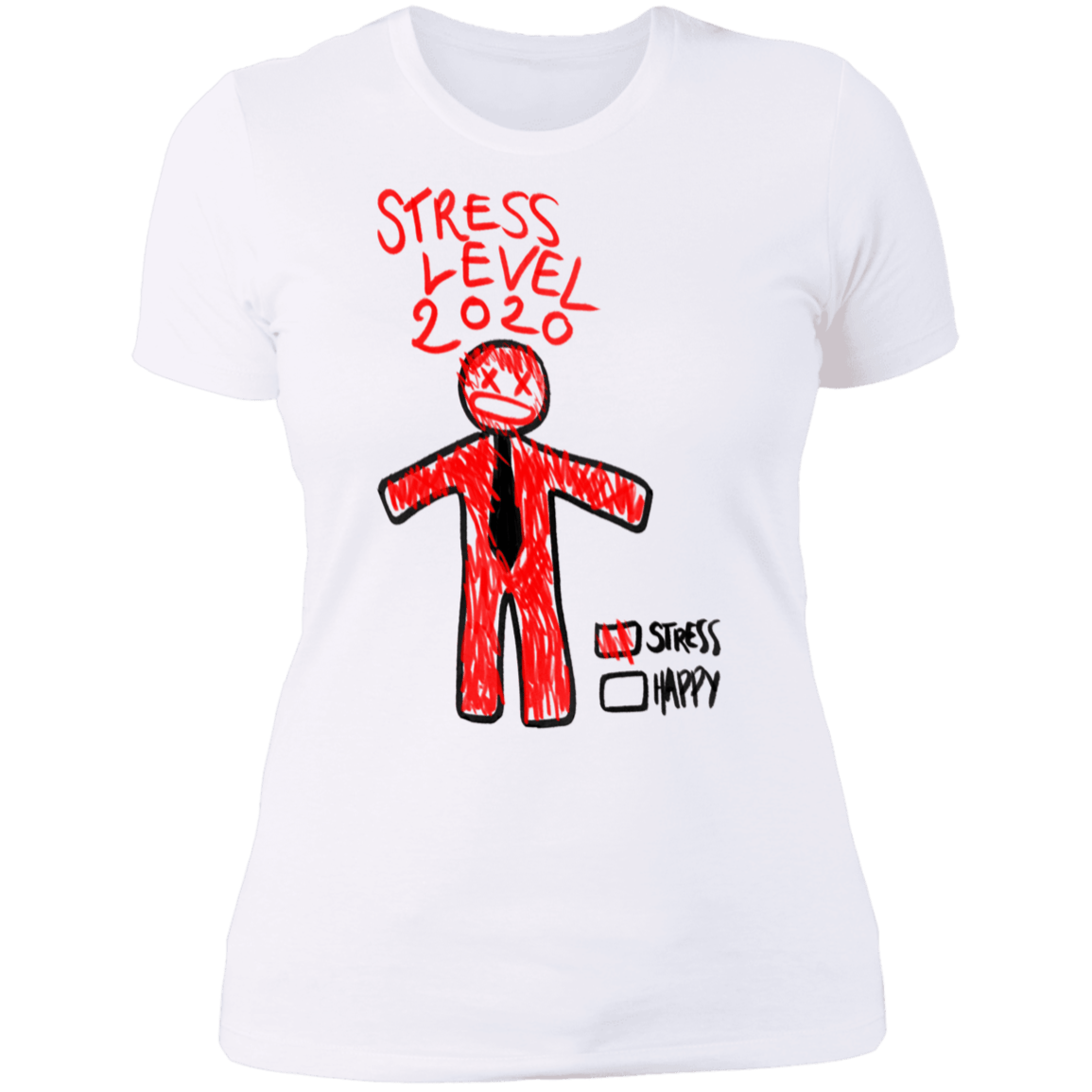 T-Shirts White / S Stress Level Women's Premium T-Shirt