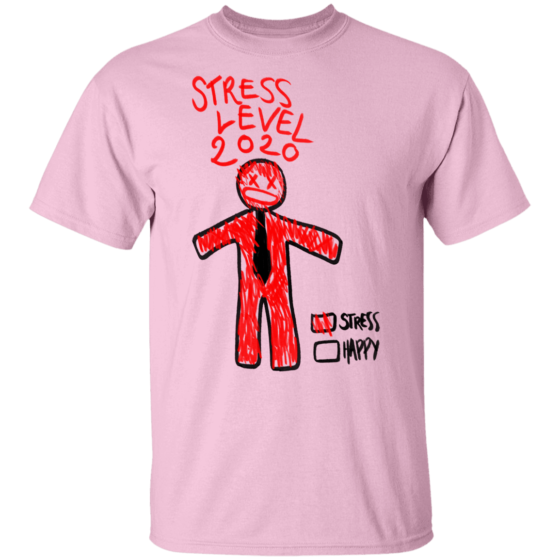 T-Shirts Light Pink / YXS Stress Level Youth T-Shirt