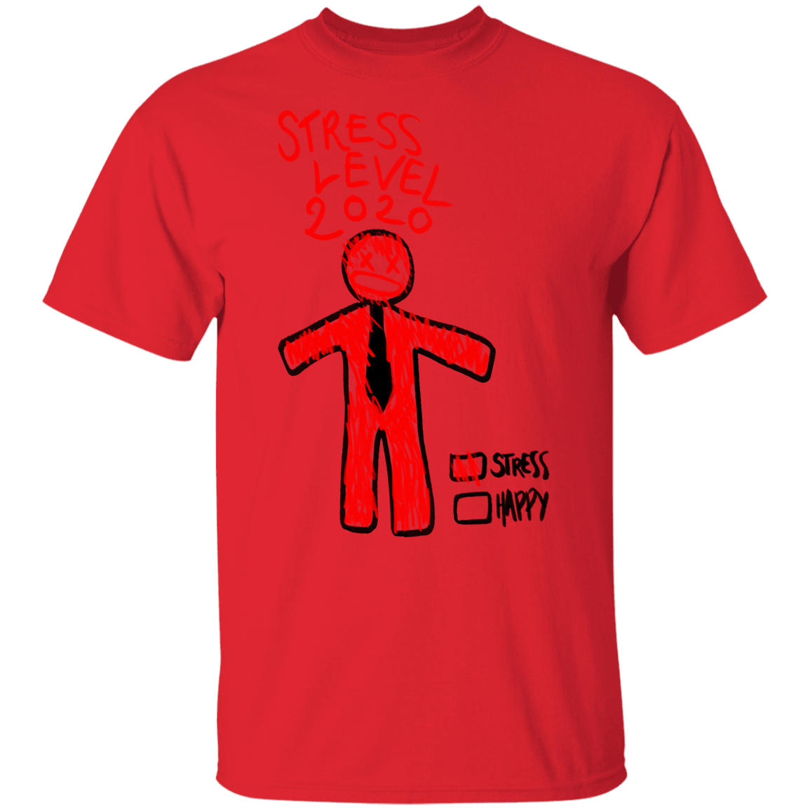 T-Shirts Red / YXS Stress Level Youth T-Shirt