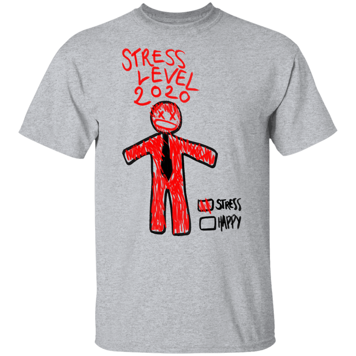 T-Shirts Sport Grey / YXS Stress Level Youth T-Shirt