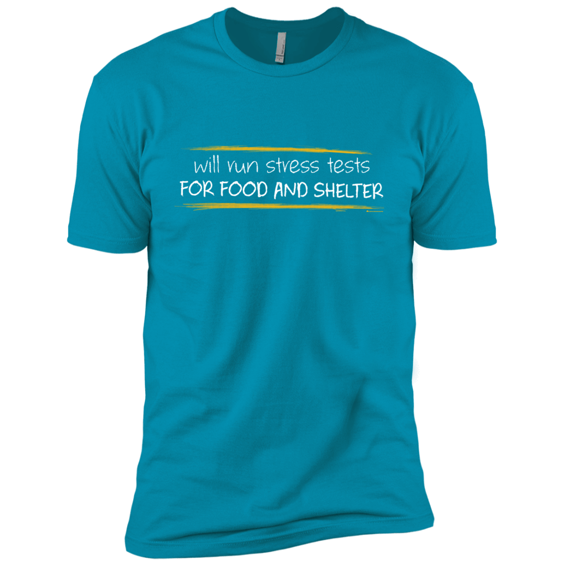T-Shirts Turquoise / YXS Stress Testing For Food And Shelter Boys Premium T-Shirt