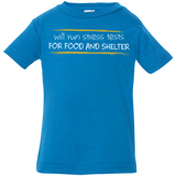T-Shirts Cobalt / 6 Months Stress Testing For Food And Shelter Infant Premium T-Shirt