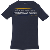 T-Shirts Navy / 6 Months Stress Testing For Food And Shelter Infant Premium T-Shirt