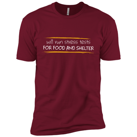 T-Shirts Cardinal / X-Small Stress Testing For Food And Shelter Men's Premium T-Shirt