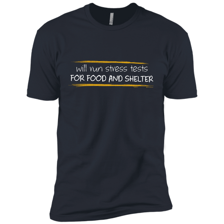 T-Shirts Indigo / X-Small Stress Testing For Food And Shelter Men's Premium T-Shirt