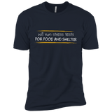 T-Shirts Midnight Navy / X-Small Stress Testing For Food And Shelter Men's Premium T-Shirt