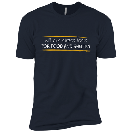 T-Shirts Midnight Navy / X-Small Stress Testing For Food And Shelter Men's Premium T-Shirt