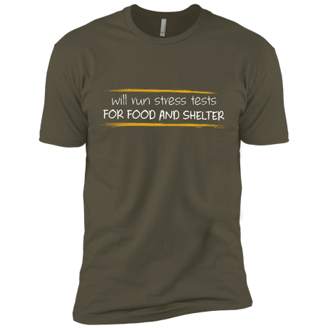 T-Shirts Military Green / X-Small Stress Testing For Food And Shelter Men's Premium T-Shirt