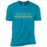 T-Shirts Turquoise / X-Small Stress Testing For Food And Shelter Men's Premium T-Shirt