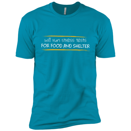 T-Shirts Turquoise / X-Small Stress Testing For Food And Shelter Men's Premium T-Shirt