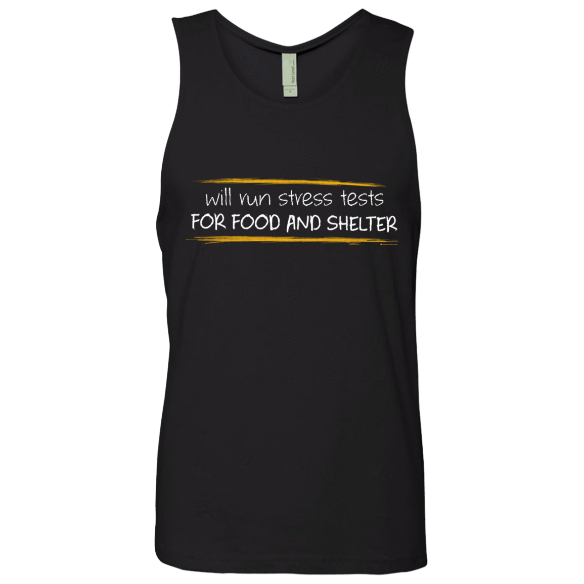 T-Shirts Black / Small Stress Testing For Food And Shelter Men's Premium Tank Top