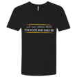 T-Shirts Black / X-Small Stress Testing For Food And Shelter Men's Premium V-Neck