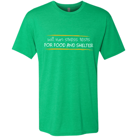 T-Shirts Envy / Small Stress Testing For Food And Shelter Men's Triblend T-Shirt