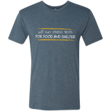 T-Shirts Indigo / Small Stress Testing For Food And Shelter Men's Triblend T-Shirt