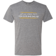 T-Shirts Premium Heather / Small Stress Testing For Food And Shelter Men's Triblend T-Shirt