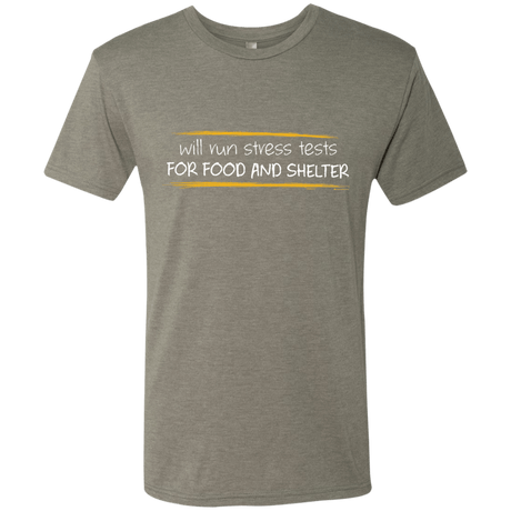 T-Shirts Venetian Grey / Small Stress Testing For Food And Shelter Men's Triblend T-Shirt