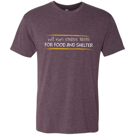 T-Shirts Vintage Purple / Small Stress Testing For Food And Shelter Men's Triblend T-Shirt
