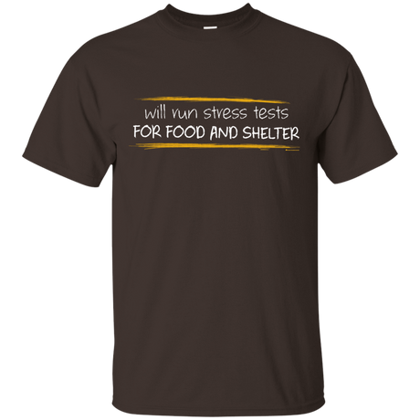 T-Shirts Dark Chocolate / Small Stress Testing For Food And Shelter T-Shirt