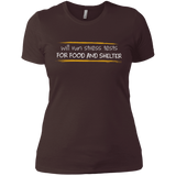 T-Shirts Dark Chocolate / X-Small Stress Testing For Food And Shelter Women's Premium T-Shirt