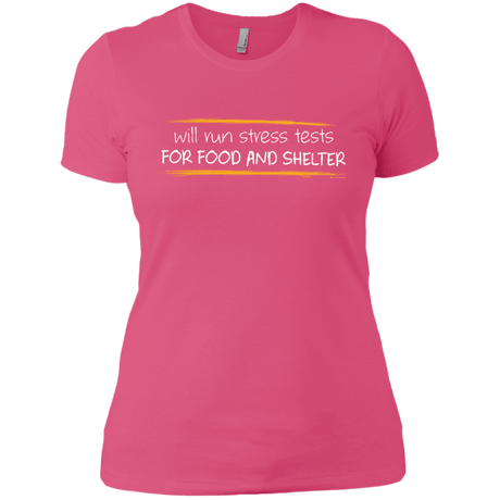 T-Shirts Hot Pink / X-Small Stress Testing For Food And Shelter Women's Premium T-Shirt