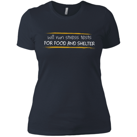 T-Shirts Indigo / X-Small Stress Testing For Food And Shelter Women's Premium T-Shirt