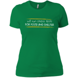 T-Shirts Kelly Green / X-Small Stress Testing For Food And Shelter Women's Premium T-Shirt