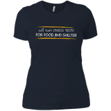 T-Shirts Midnight Navy / X-Small Stress Testing For Food And Shelter Women's Premium T-Shirt