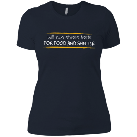 T-Shirts Midnight Navy / X-Small Stress Testing For Food And Shelter Women's Premium T-Shirt