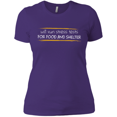 T-Shirts Purple Rush/ / X-Small Stress Testing For Food And Shelter Women's Premium T-Shirt